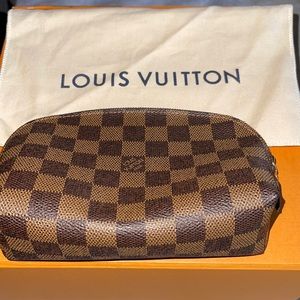NBW: Louis Vuitton Damier Ebene Cosmetic Pouch w/ Original Dust Bag